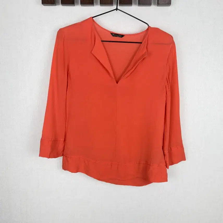 [BUNJANG] Massimo Dutti Orange Blouse / 마시모두띠 오렌지색 블라우스 정품