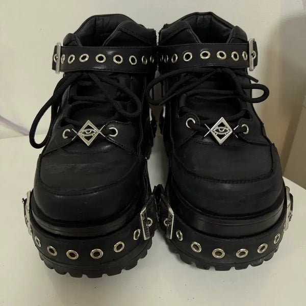 [BUNJANG] Replfem Punk Platform Boots / 레플렘 펑크 통굽(플랫폼 부츠 매드펑크 딤모아르 하라주쿠 양산형 지뢰계 서브컬쳐)
