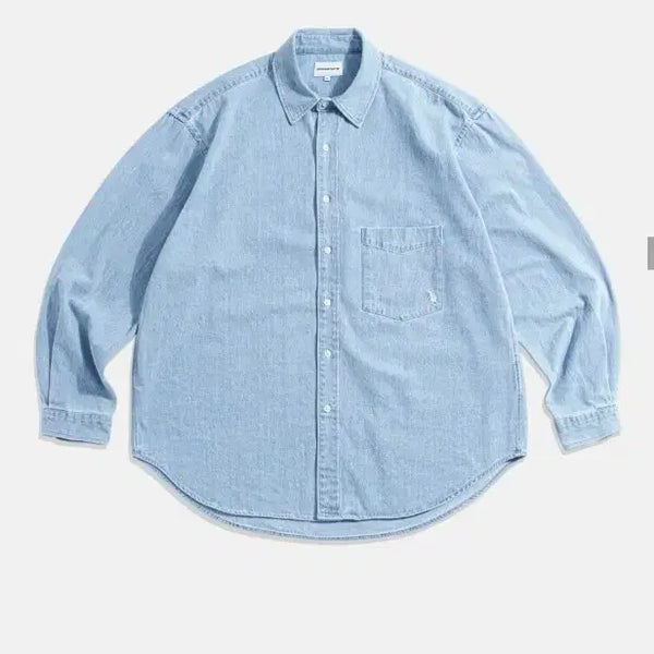 [BUNJANG] Espionage Light Wash Denim Shirt L / 에스피오나지 데님셔츠 연청 l