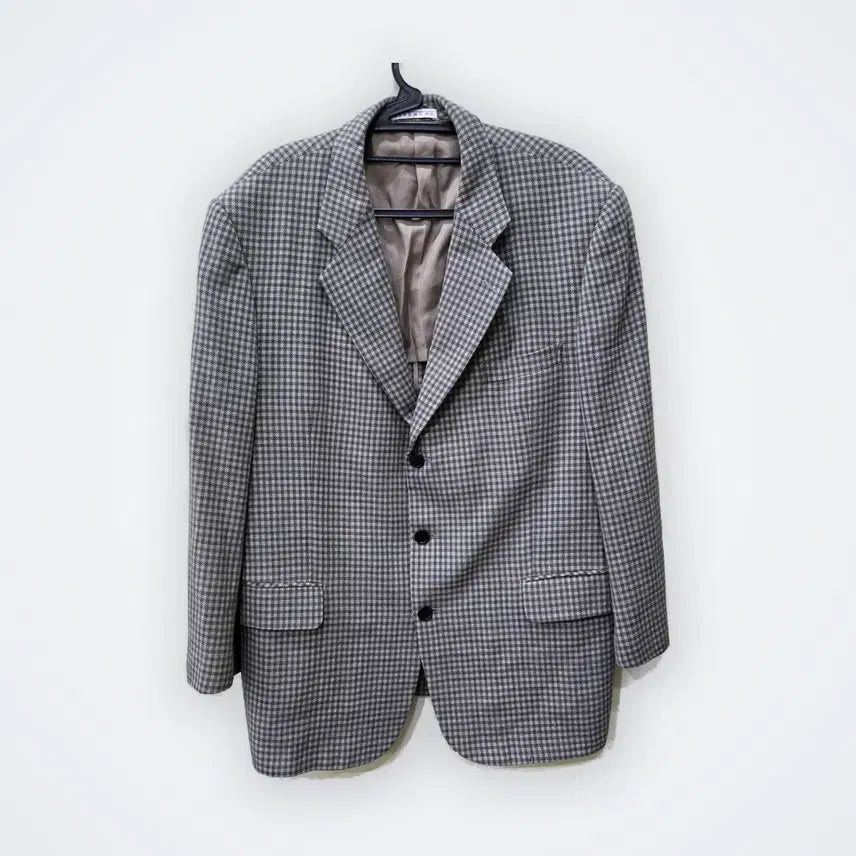 [BUNJANG] Givenchy Check Pattern Double-Button Blazer Grey / [42] 지방시 체크 패턴 자켓 그레이