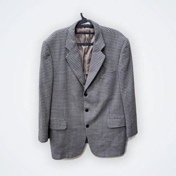 [BUNJANG] Givenchy Check Pattern Double-Button Blazer Grey / [42] 지방시 체크 패턴 자켓 그레이