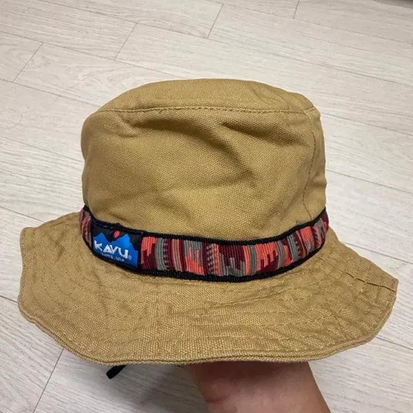 [BUNJANG] 00s Vintage KAVU Strap Bucket Hat Tan S / 00s 빈티지 카부(KAVU)스트랩 버킷햇