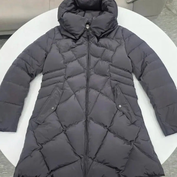 [BUNJANG] Vicky Women's Down Puffer Jacket Charcoal / [새상품] 여성 오리털 패딩