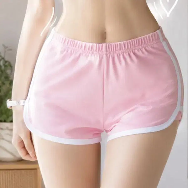 [BUNJANG] Pink Banding M-Size Slim Fit Comfortable Shorts / 핑크 밴딩 중고 착샷