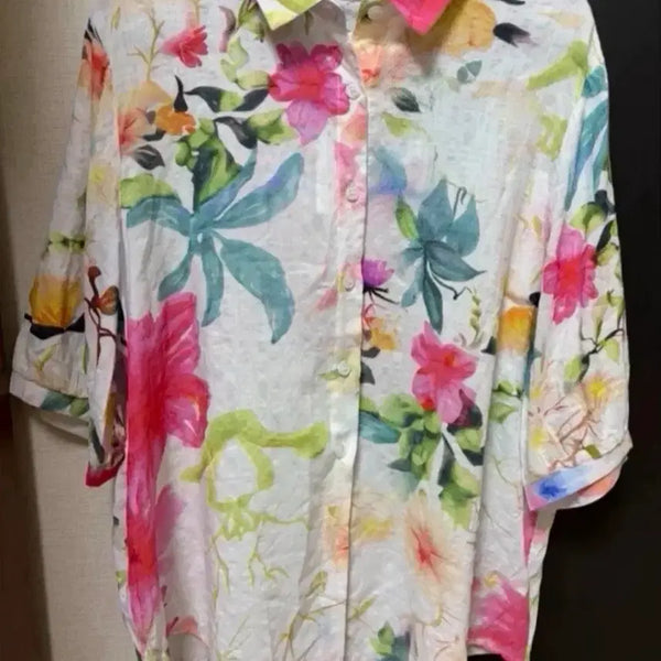[BUNJANG] Flower Pattern Shirt - New with Tags / 플라워 패턴 셔츠[새상품/텍o]