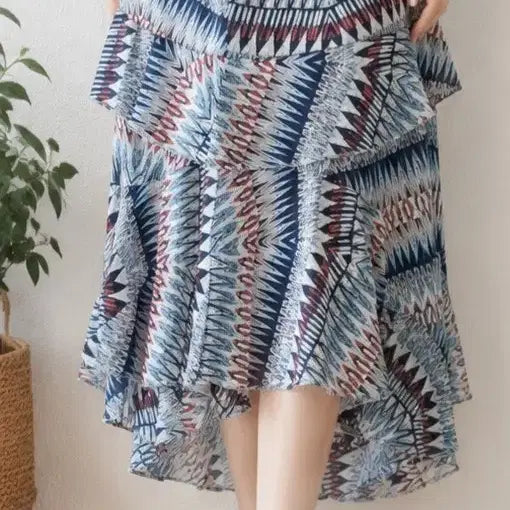 [BUNJANG] Ruffle Banding Skirt / 캉캉 밴딩 중고 착샷