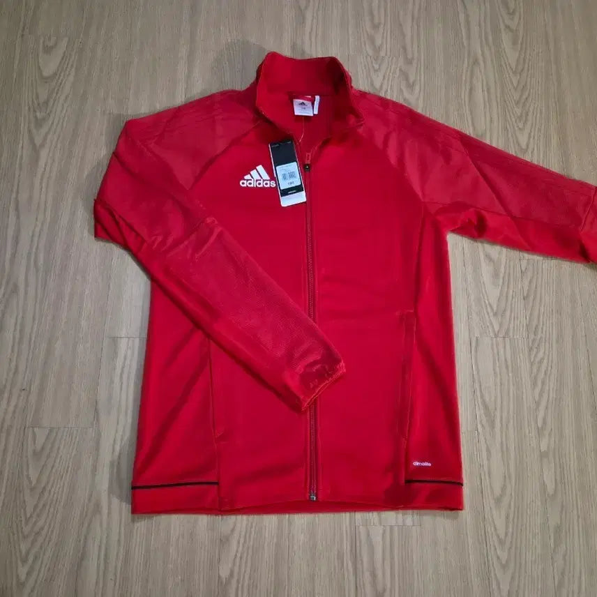 [BUNJANG] Adidas Red Zip-Up Jacket / 아디다스 레드 집업 자켓