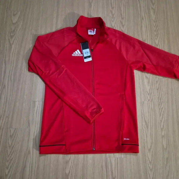 [BUNJANG] Adidas Red Zip-Up Jacket / 아디다스 레드 집업 자켓