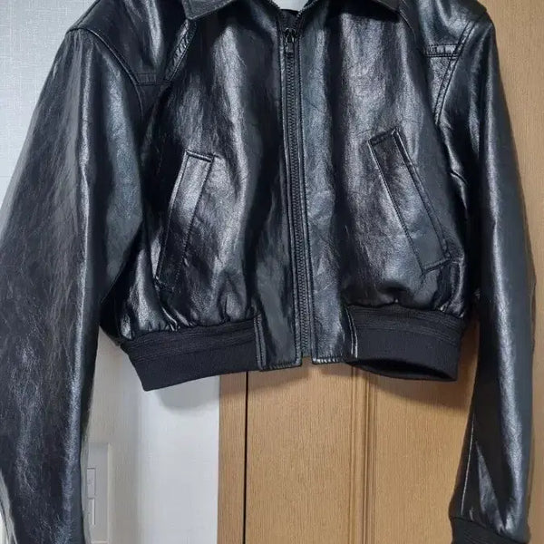 [BUNJANG] RECTO Lyon Faux Leather Bomber Jacket M / 렉토 리옹 인조가죽붐버 자켓 엠