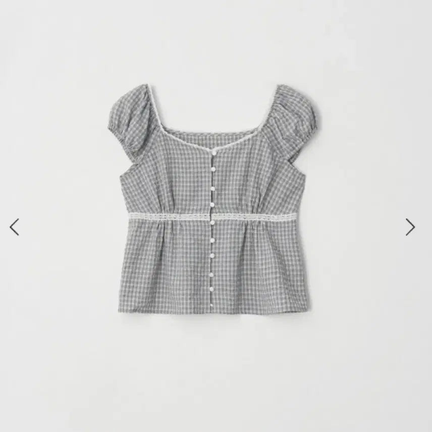 [BUNJANG] Shopliz Judy Puff Blouse Check / 샵리즈 주디 퍼프 블라우스 체크