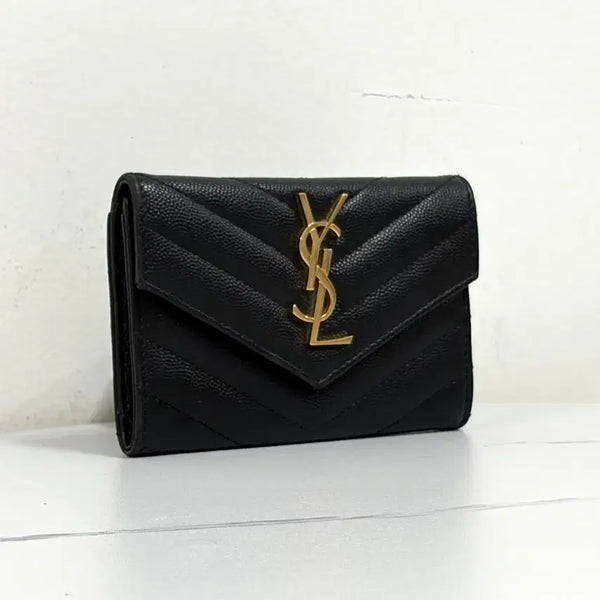 [BUNJANG] Saint Laurent Envelope Card Holder Black / 생로랑 엔벨로프 카드지갑 블랙 (414404)