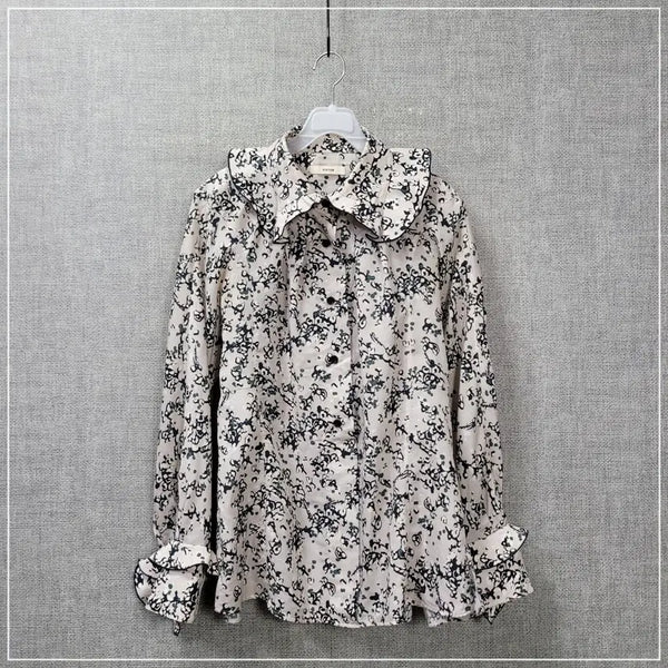 [BUNJANG] SYSTEM Flower Frill Blouse / 2611. SYSTEM 플라워 프릴블라우스 82-94-160