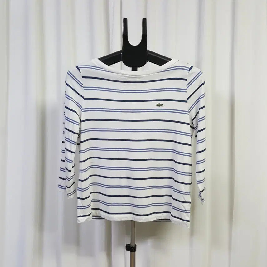 [BUNJANG] Lacoste Women's Striped T-Shirt Size 100 / 라코스테 여성 단가라 티셔츠 100 오일장
