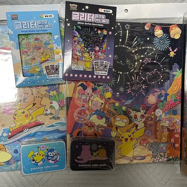 [BUNJANG] Pokemon Chilling Beach Fireworks Relaxing Vacation Supply Set / 포켓몬 느긋느긋 바캉스 서플라이 세트 판매 부산팝업 플레이매트 컬렉션파일 틴케이스 아크릴 카드 홀더 칠링비치 불꽃놀이
