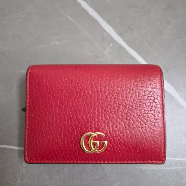 [BUNJANG] Gucci Marmont Red Card Holder / 구찌 마몽 카드지갑 레드(정품)