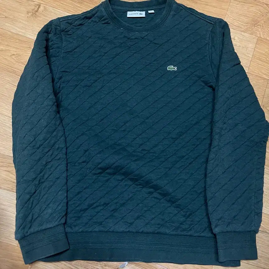 [BUNJANG] Lacoste Quilted Sweatshirt Dark Green / 라코스테 퀼팅 맨투맨 다크그린 100사이즈 (M사이즈)