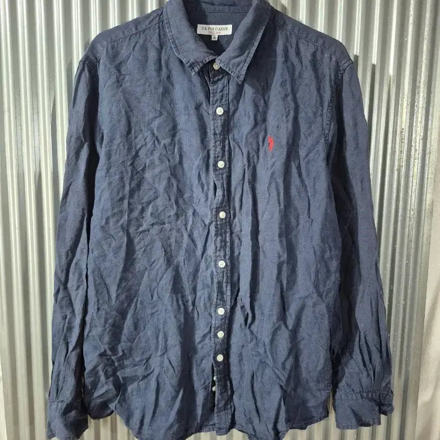 [BUNJANG] U.S. Polo Assn. Men's Navy Logo Shirt / 100 유에스폴로에센 남성 셔츠 네이비