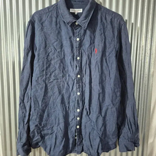 [BUNJANG] U.S. Polo Assn. Men's Navy Logo Shirt / 100 유에스폴로에센 남성 셔츠 네이비