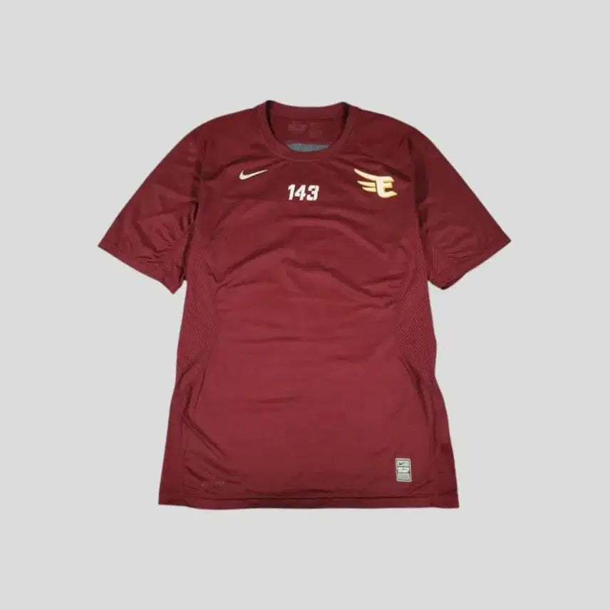 [BUNJANG] Nike JP Pro Combat Rakuten Eagles Dri-FIT Compression T-Shirt / 나이키 JP 프로 컴뱃 버건디 화이트 옐로우 라쿠텐 이글스 스우시로고 드라이핏 기능성 컴프레션 운동복 반팔 티셔츠 2XL