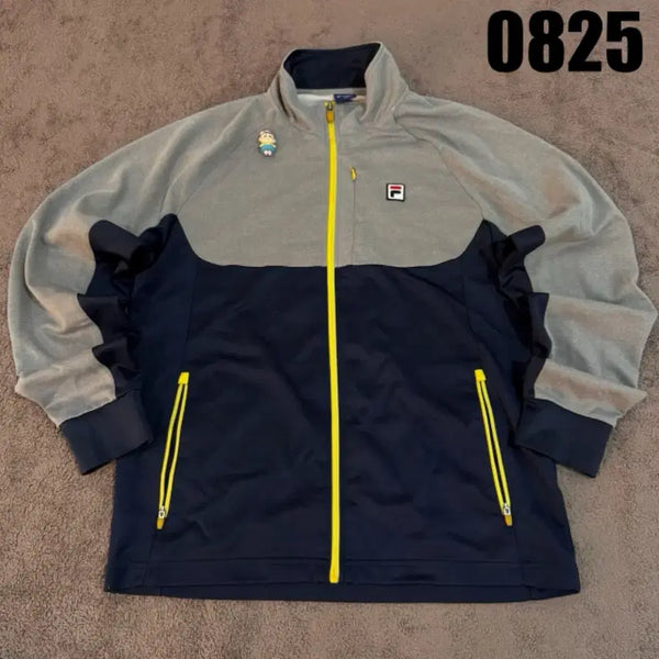 [BUNJANG] Fila Zip-Up Jacket Navy/Grey Two-Tone (Size 100) / 필라 집업 (100)