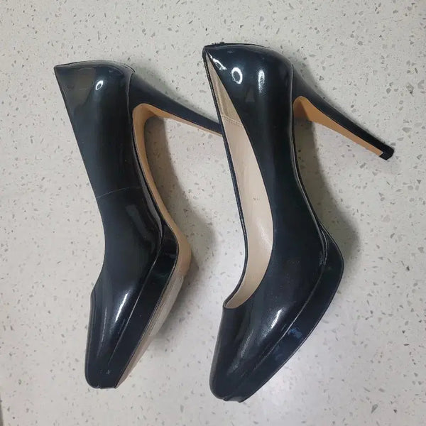 [BUNJANG] Coach Black Enamel Heels Size 7 / 코치 블랙애나멜 7싸이즈 새재품