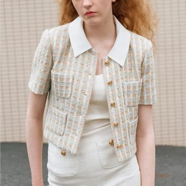 [BUNJANG] Angelo Bianco Tweed Jacket / 안젤로비안코 트위드자켓