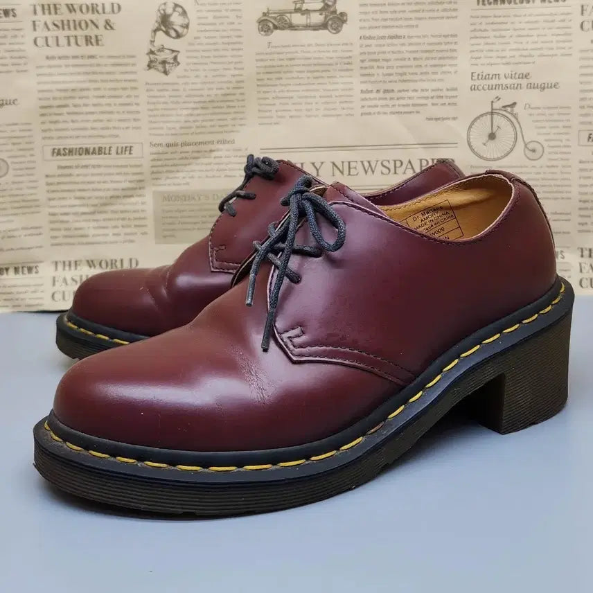 [BUNJANG] Dr. Martens Sydney 3-Eyelet Leather Clipper Shoes / 닥터마틴 시드니 3홀 클리퍼 240 굽5.5