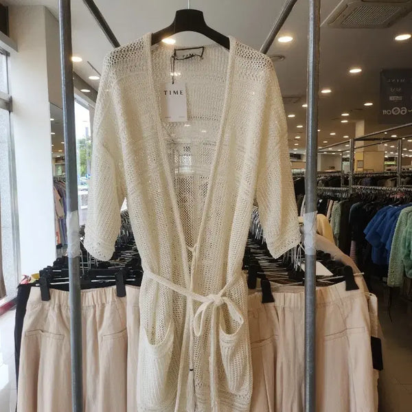 [BUNJANG] Time Knit Cardigan Ivory / 타임 니트 가디건 아이보리