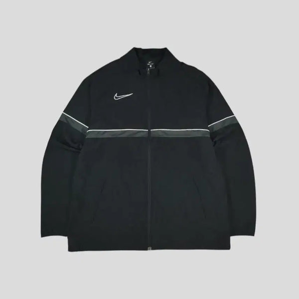 [BUNJANG] Nike Dri-FIT Raglan Windbreaker (L) / 나이키 블랙 화이트 딥그레이 아웃라인 스우시로고 파이프라인 드라이핏 이너메쉬 레글런 바람막이 L