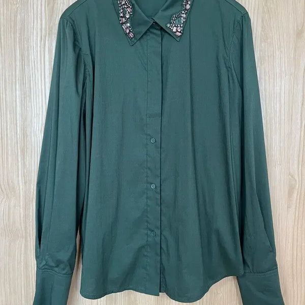 [BUNJANG] It Michaa Embellished Shirt / 잇미샤 셔츠 82-88-160