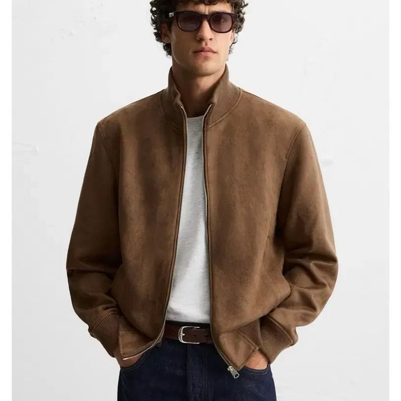 [BUNJANG] Zara Faux Suede Bomber Jacket M / 자라 페이크 스웨이드 봄버 M