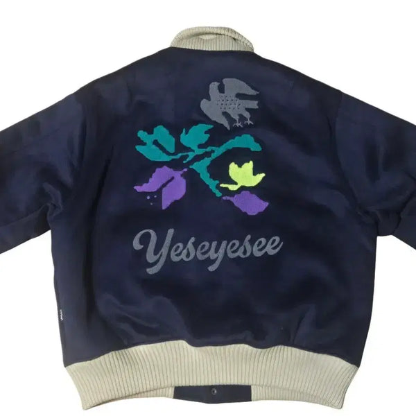 [BUNJANG] Yeseyesee Floral Varsity Jacket / 예스아이씨 플로럴 바시티 자켓 / 남성 자켓/ 남성 점퍼