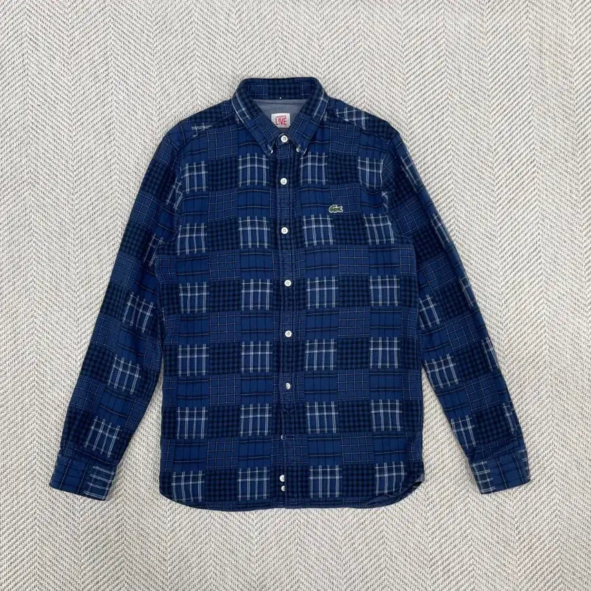 [BUNJANG] Lacoste Men's Check Shirt (Size 95) / 라코스테 체크 셔츠 남성용 95