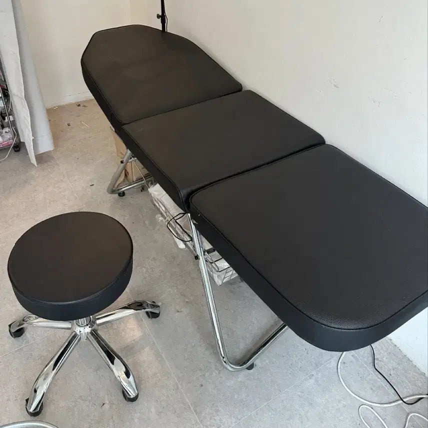 [BUNJANG] Adjustable Height Beauty Bed and Chair Set / 높이 조절 미용베드, 의자 세트
