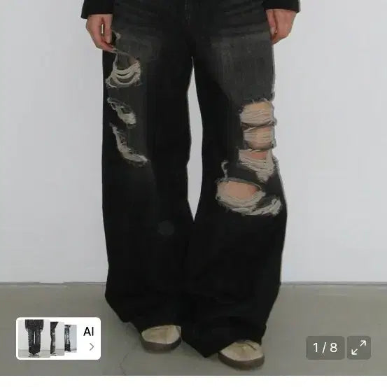 [BUNJANG] Rockcake Faye Damage Jeans XS / 락케이크 Faye Damage Jeans XS (카리나바지)