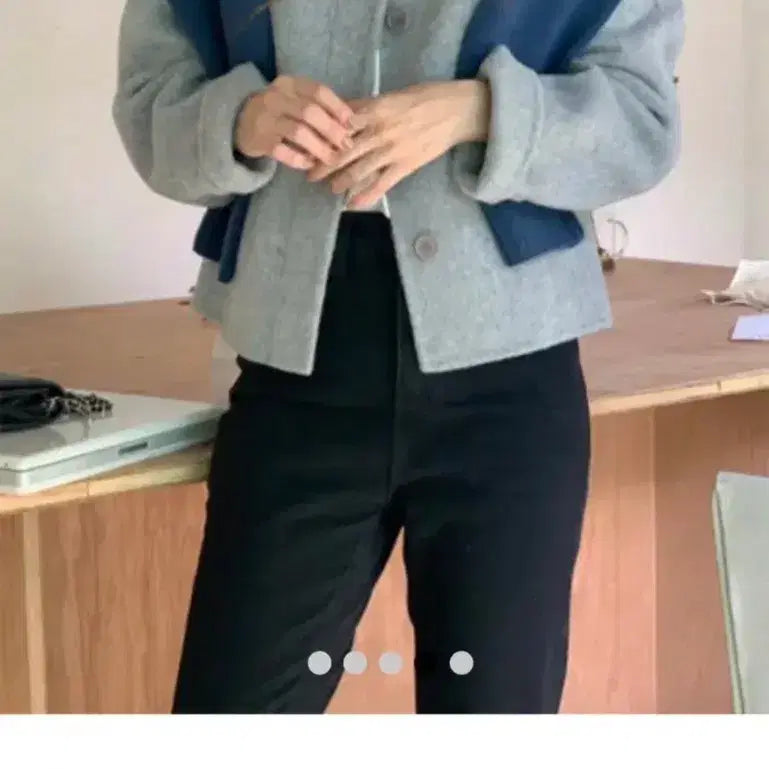 [BUNJANG] Wool Blend Handmade Short Coat Black / 컴히얼 울90 핸드메이드 숏코트 블랙 택포6.0