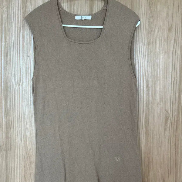 [BUNJANG] G Studio Sleeveless Knit Top Beige / 지 스튜디오 민소매 니트 77 베이지