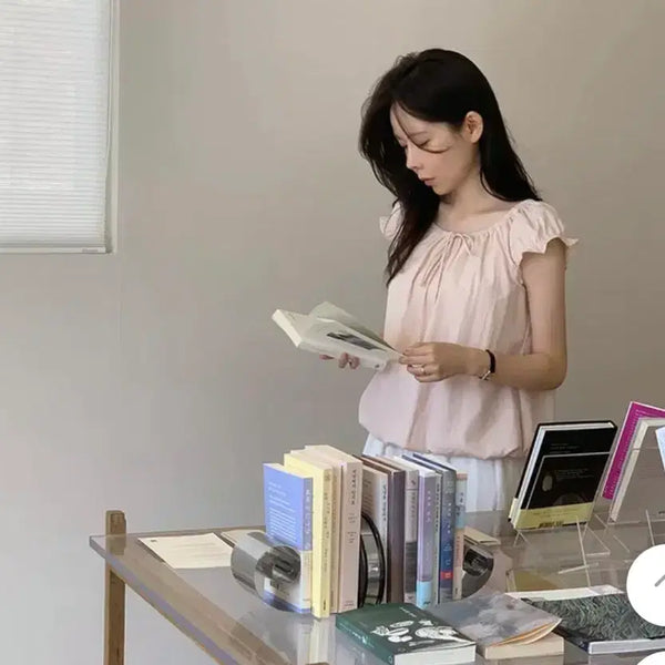 [BUNJANG] Puff Blouse Pink / 퍼프 블라우스 핑크