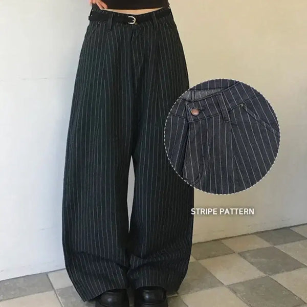[BUNJANG] Stripe Wide Pants - Size M / 스프라이트 와이드팬츠 M