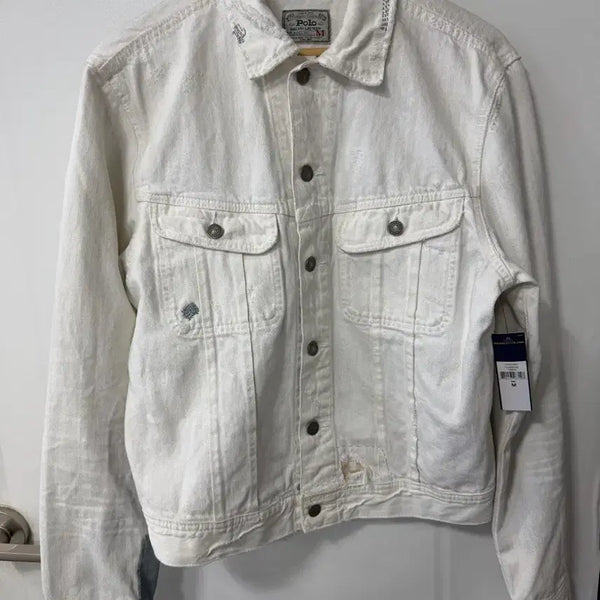 [BUNJANG] Polo Ralph Lauren White Denim Jacket / 폴로 랄프로렌 화이트 데님자켓 판매[M]