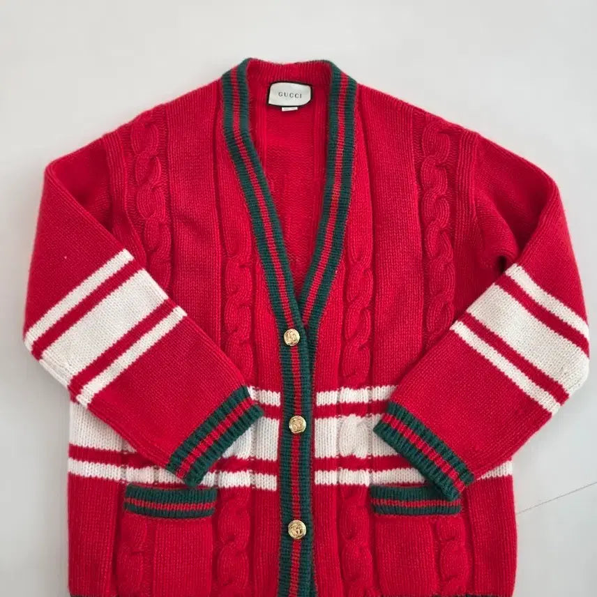[BUNJANG] Gucci Knit Cardigan Red / 구찌 니트 가디건 레드