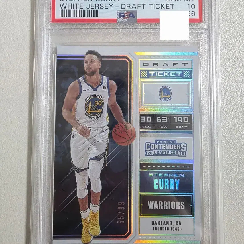 [BUNJANG] 2018-19 Panini Contenders Draft Picks Rookie Ticket Stephen Curry Card PSA 10 (99 Card Limited) / 2018-19 nba 스테판 커리 파니니 컨텐더스 루키티켓 카드 psa 10
