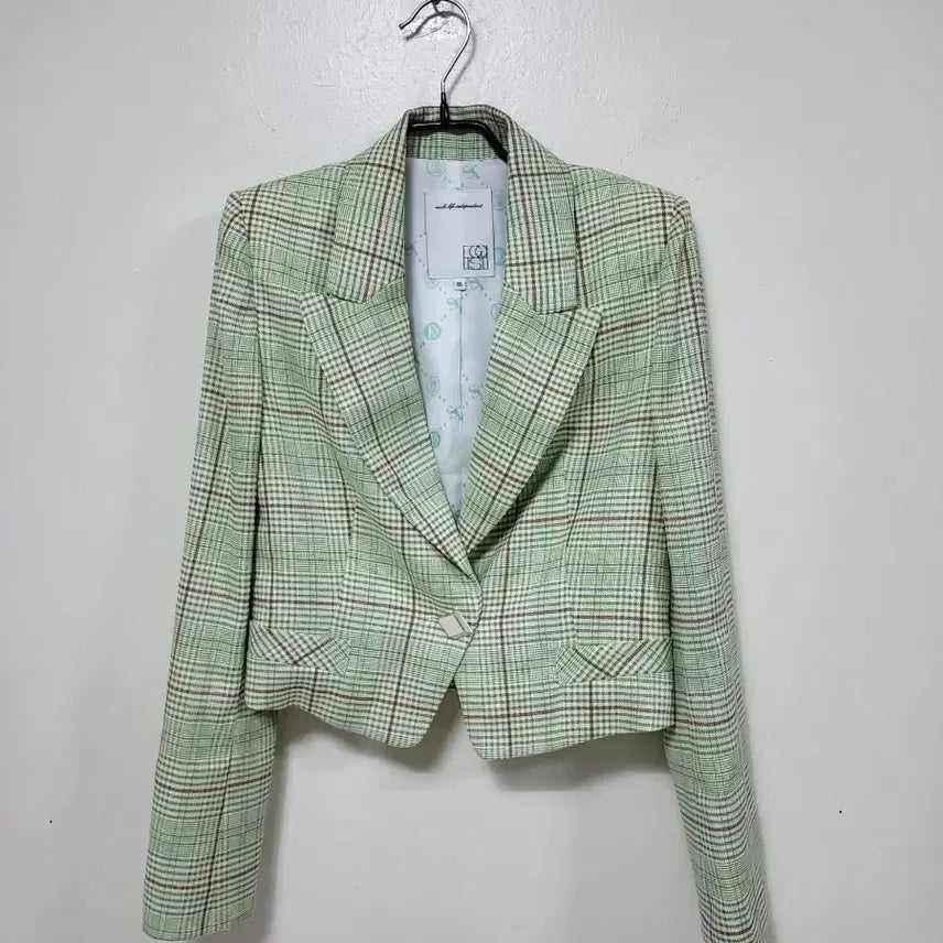 [BUNJANG] Egoist Check Pattern Cropped Jacket / 에고이스트 체크 패턴 크롭 자켓.260822