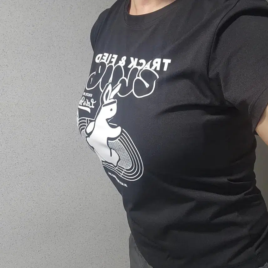 [BUNJANG] Rabbit Graphic Short Sleeve T-Shirt / 토끼 토끼그래픽 반팔 티셔츠