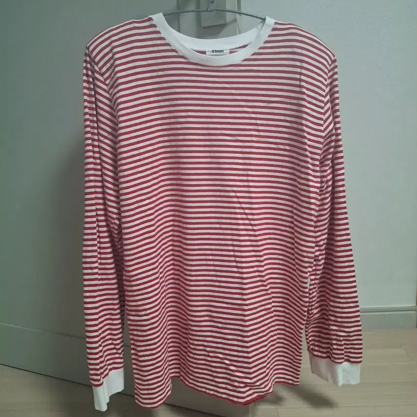 [BUNJANG] Adel Stripe Padded T-Shirt / 벨201 엘보스퀘 스트라이프 패드 티셔츠(레듸