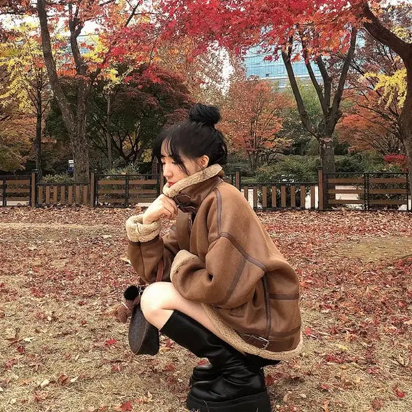 [BUNJANG] Brown Suede Jacket / 무스탕 자켓 브라운