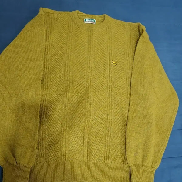 [BUNJANG] Woolrich Vintage Mustard Knit Sweater / 울시 빈티지 머스타드 니트