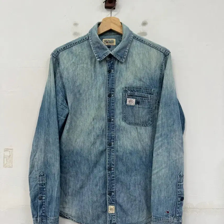 [BUNJANG] Tommy Hilfiger Denim Washed Shirt / (S)타미힐피거 데님 워싱 셔츠