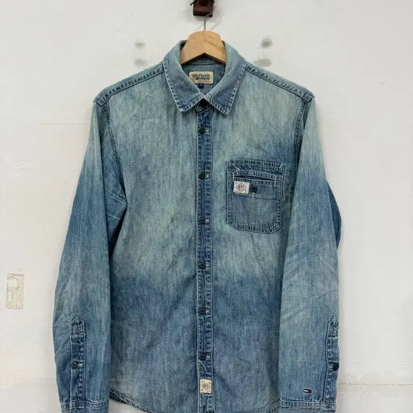 [BUNJANG] Tommy Hilfiger Denim Washed Shirt / (S)타미힐피거 데님 워싱 셔츠