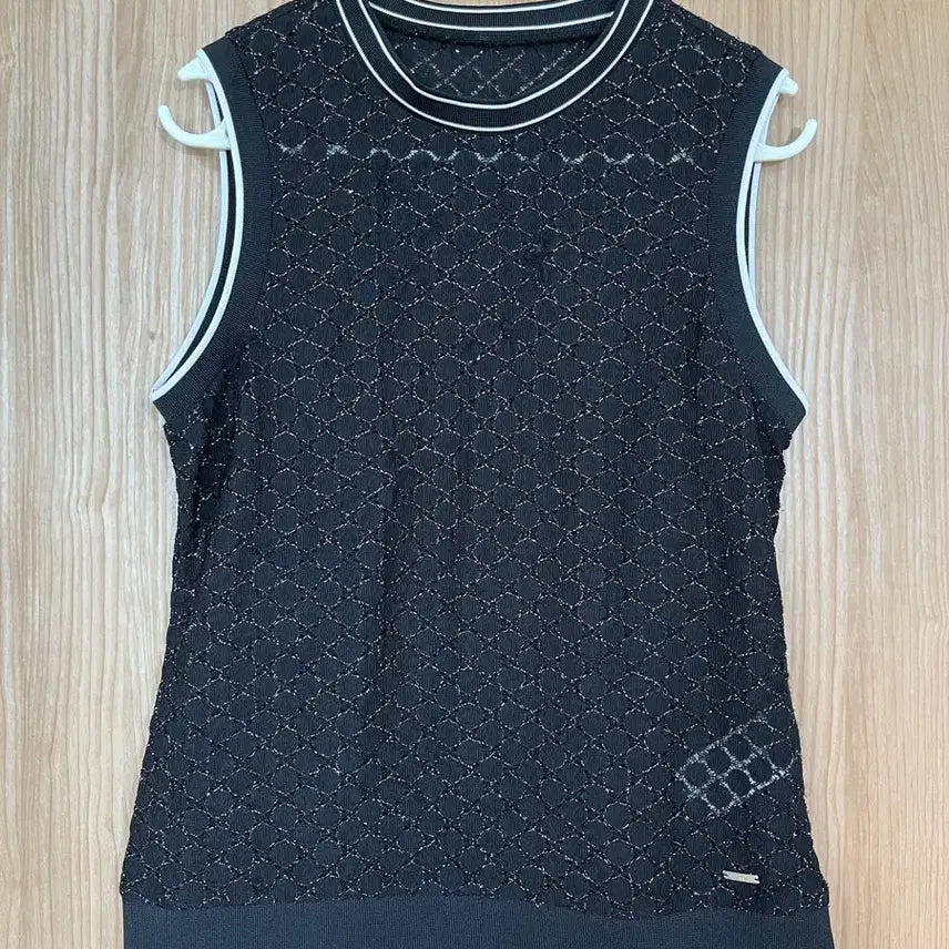 [BUNJANG] JDX Women's Black Diamond Pattern Golf Knit Vest / JDX 블랙 골프니트 조끼 95